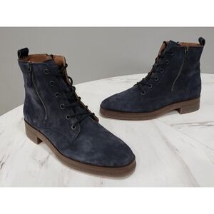 NEW NO BOX Size 8 Paul Green Men's Black Suede Lace Up Zip Side Ankle Dress Prep